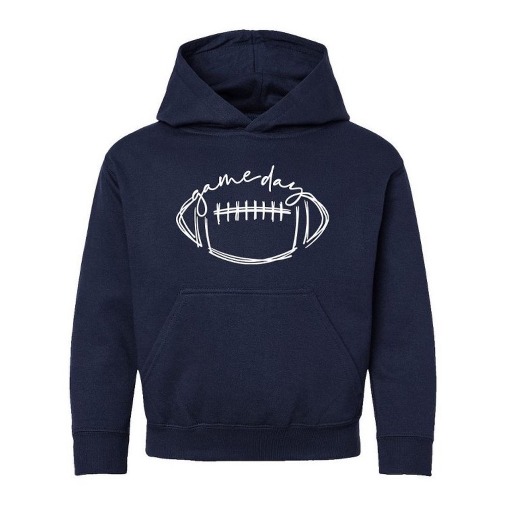 Navy Blue unisex Hoodie with Football Design